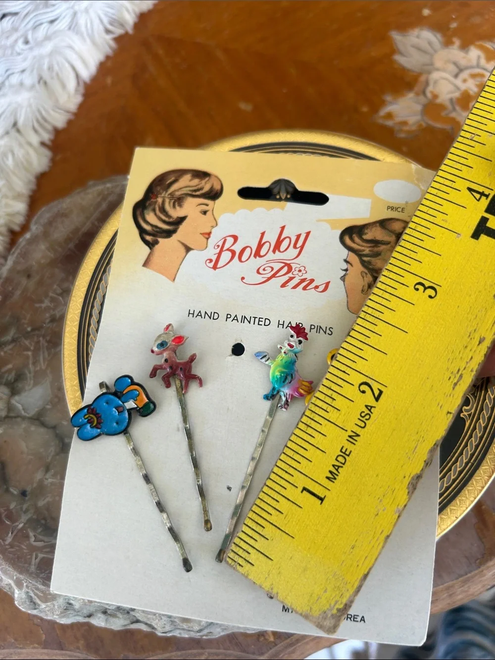 Vintage Animal Hair Bobby Pins
